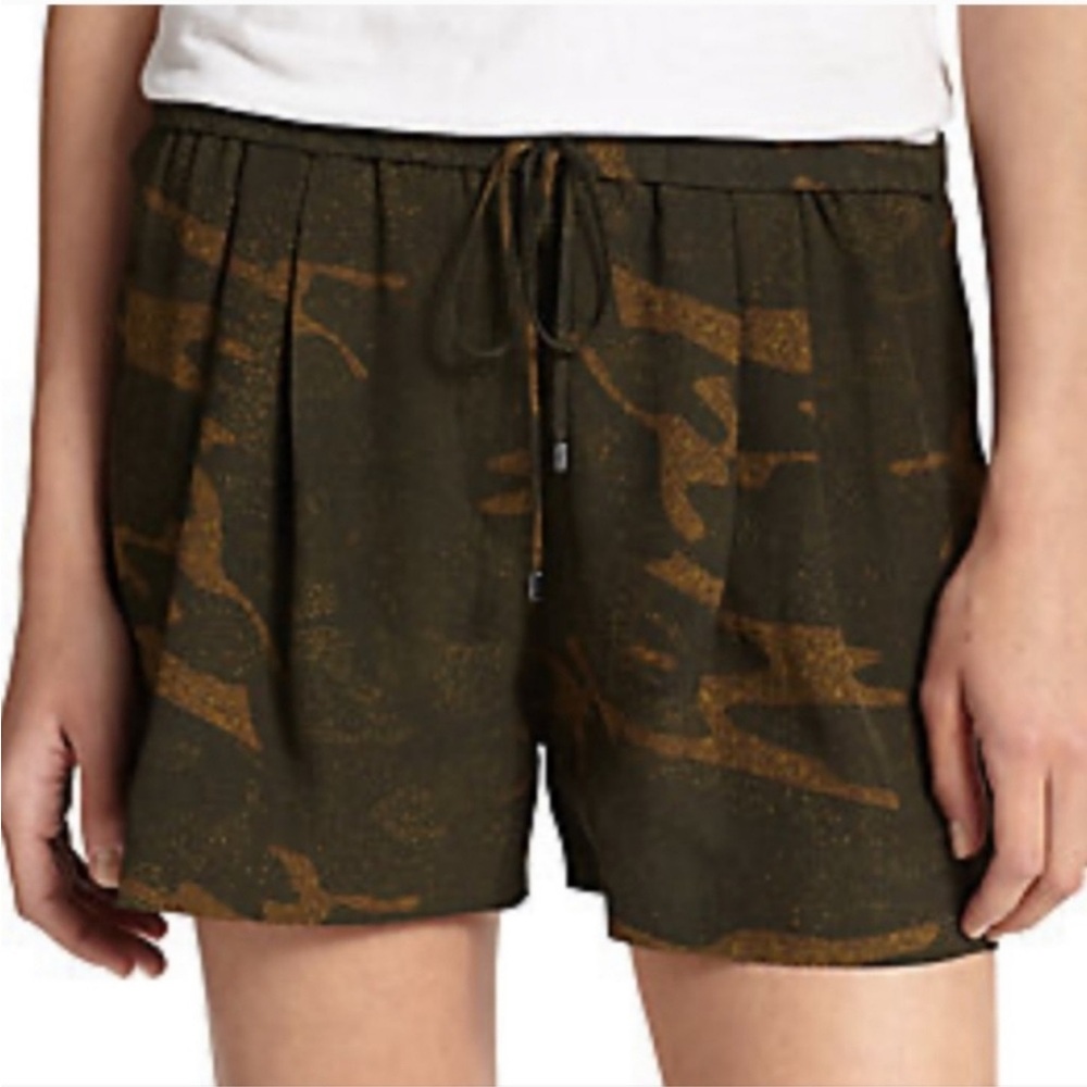 Haute Hippie Silk Camo Shorts